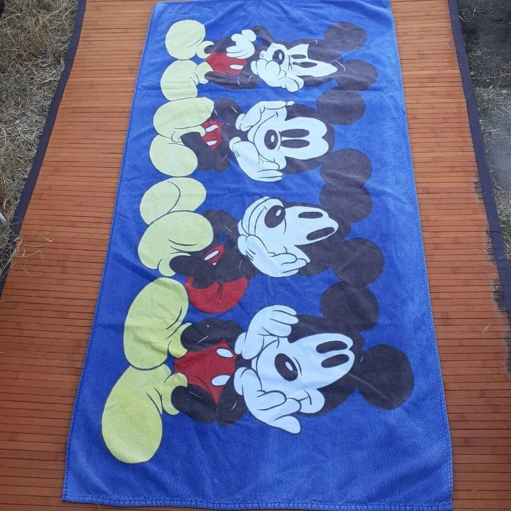 VTG Mickey Mouse Disney Exclusive Beach Towel Late 1980s Early 90s